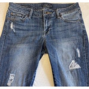 Lucky Brand 6/28R Women’s Jeans Lolita Capri Distressed Stretch Denim